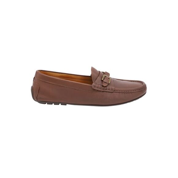 Pre Loved Ralph Lauren Vintage Leather Loafers Buckle Detail Men brown - Picture 1 of 6